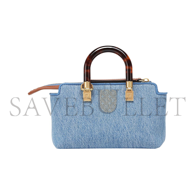 F**di by the way small denim boston tote crossbody bag 8bs067ajr2f1lb6 (20*12*9m)